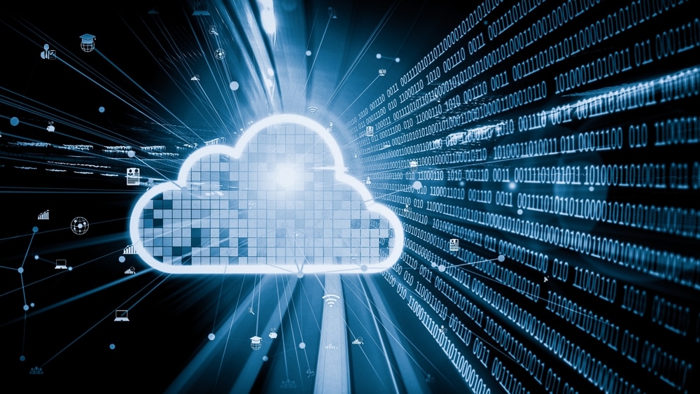 Cloud-based utility management solutions with digital data stream and network connections.